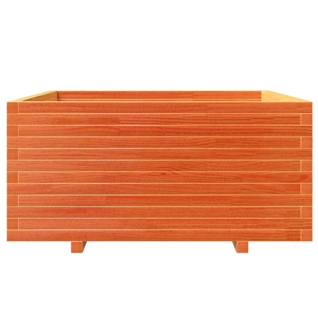 Plantenbak 100x100x49,5 cm massief grenenhout wasbruin is nu te koop bij PeponiXL, paradijselijk wonen!