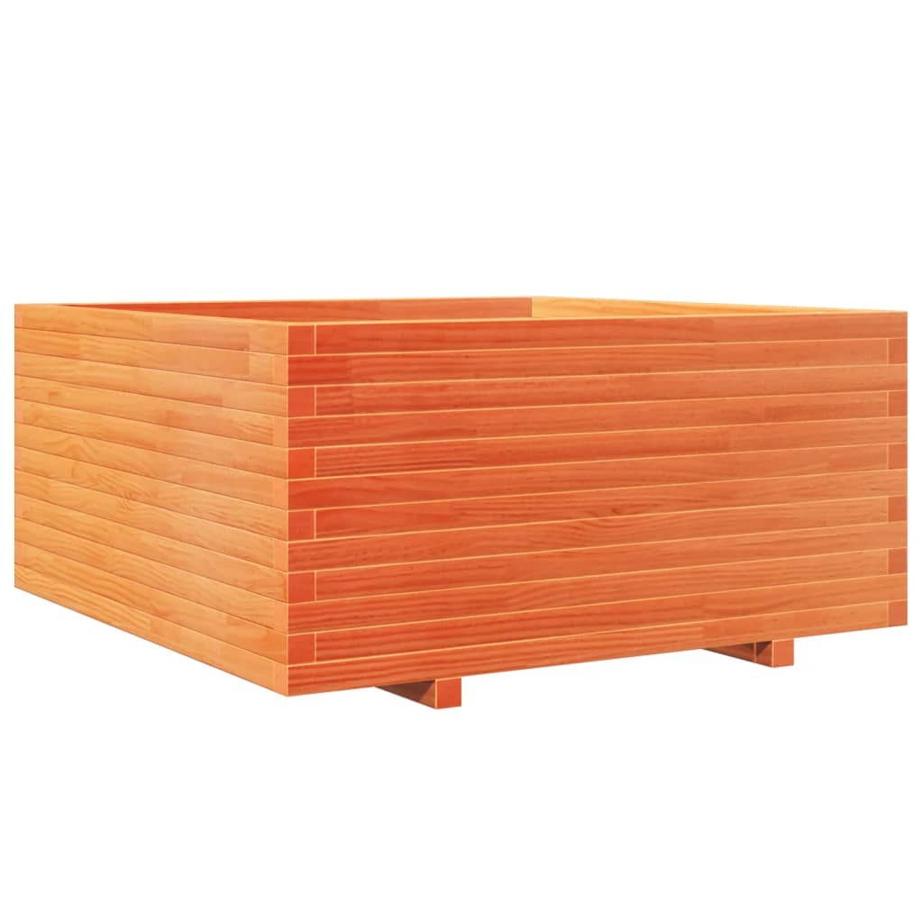 Plantenbak 100x100x49,5 cm massief grenenhout wasbruin is nu te koop bij PeponiXL, paradijselijk wonen!