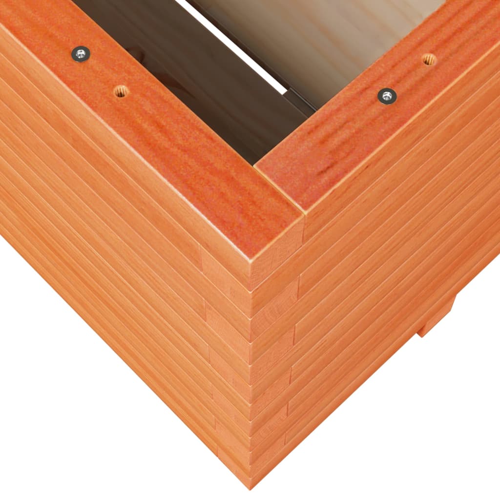 Plantenbak 100x100x49,5 cm massief grenenhout wasbruin is nu te koop bij PeponiXL, paradijselijk wonen!