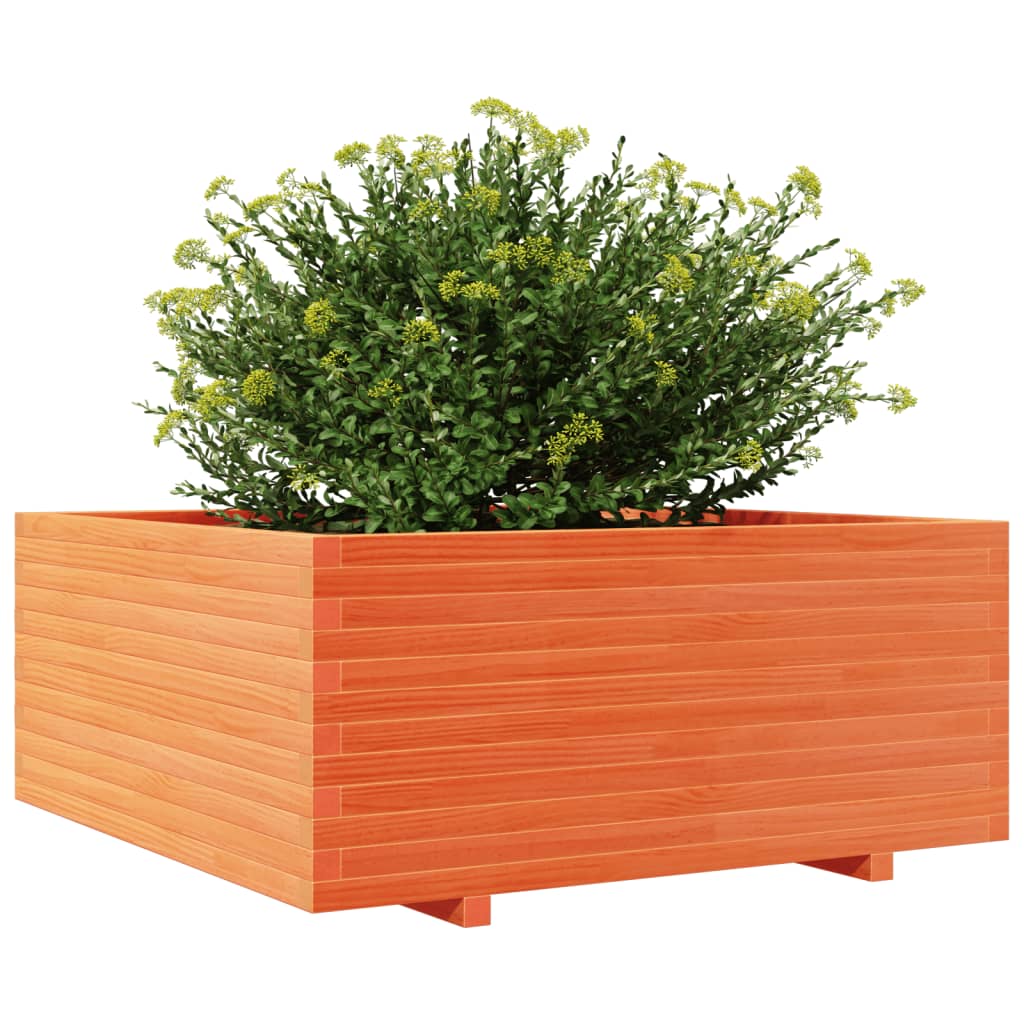 Plantenbak 110x110x49,5 cm massief grenenhout wasbruin is nu te koop bij PeponiXL, paradijselijk wonen!