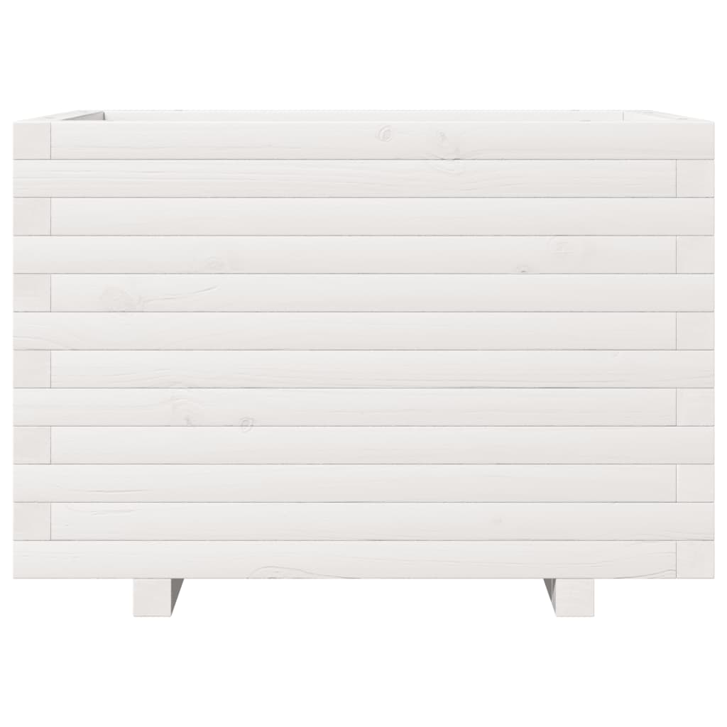 Plantenbak 70x40x49,5 cm massief grenenhout wit is nu te koop bij PeponiXL, paradijselijk wonen!