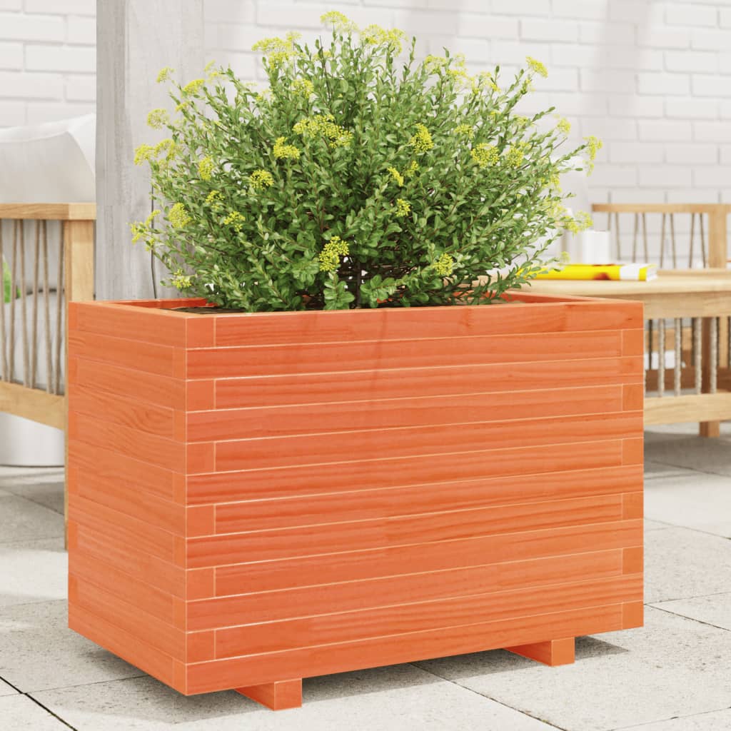 Plantenbak 70x40x49,5 cm massief grenenhout wasbruin is nu te koop bij PeponiXL, paradijselijk wonen!