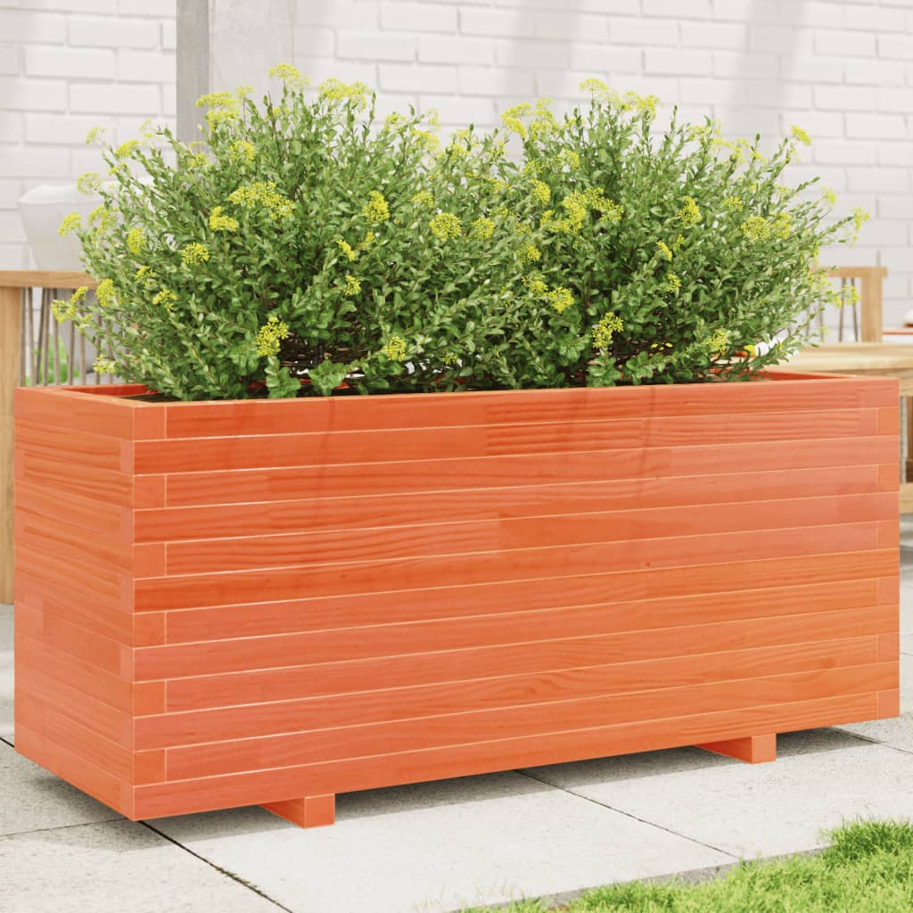 Plantenbak 110x40x49,5 cm massief grenenhout wasbruin is nu te koop bij PeponiXL, paradijselijk wonen!