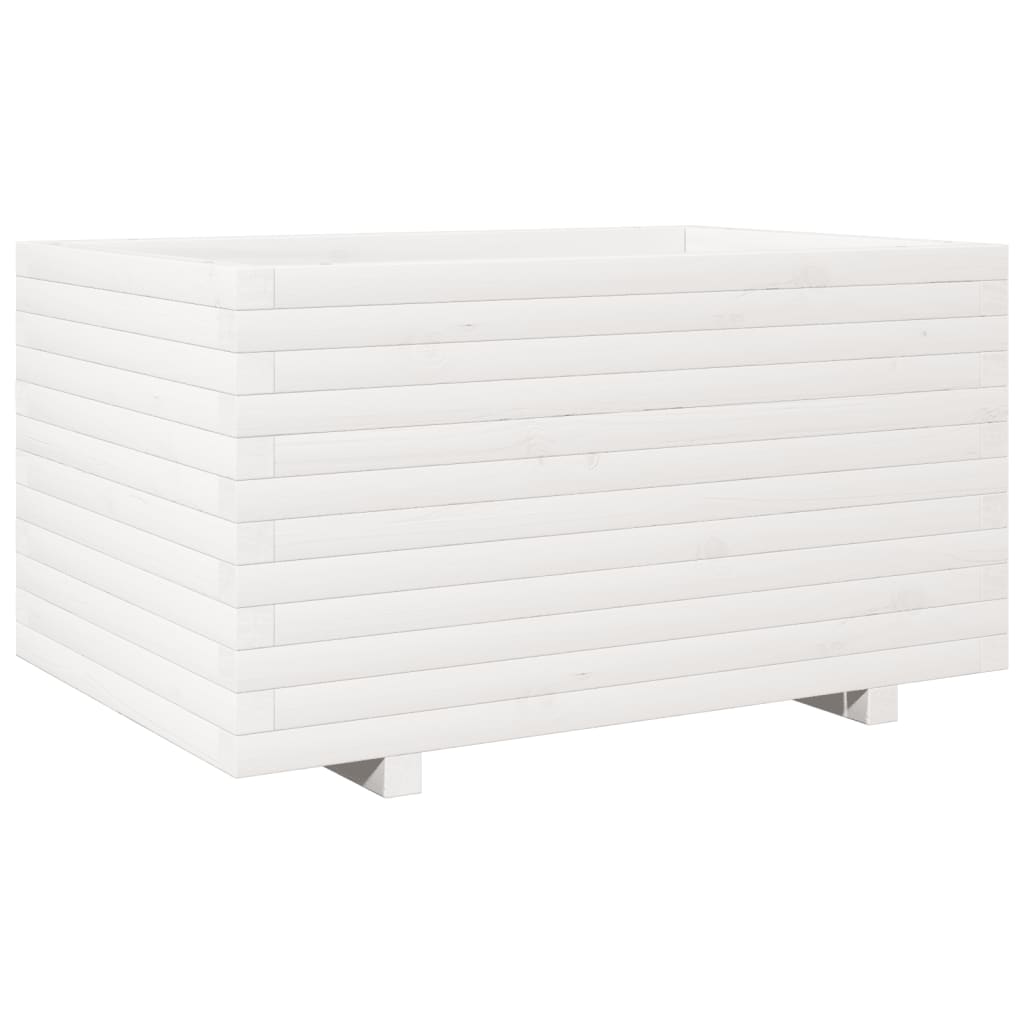 Plantenbak 90x60x49,5 cm massief grenenhout wit is nu te koop bij PeponiXL, paradijselijk wonen!