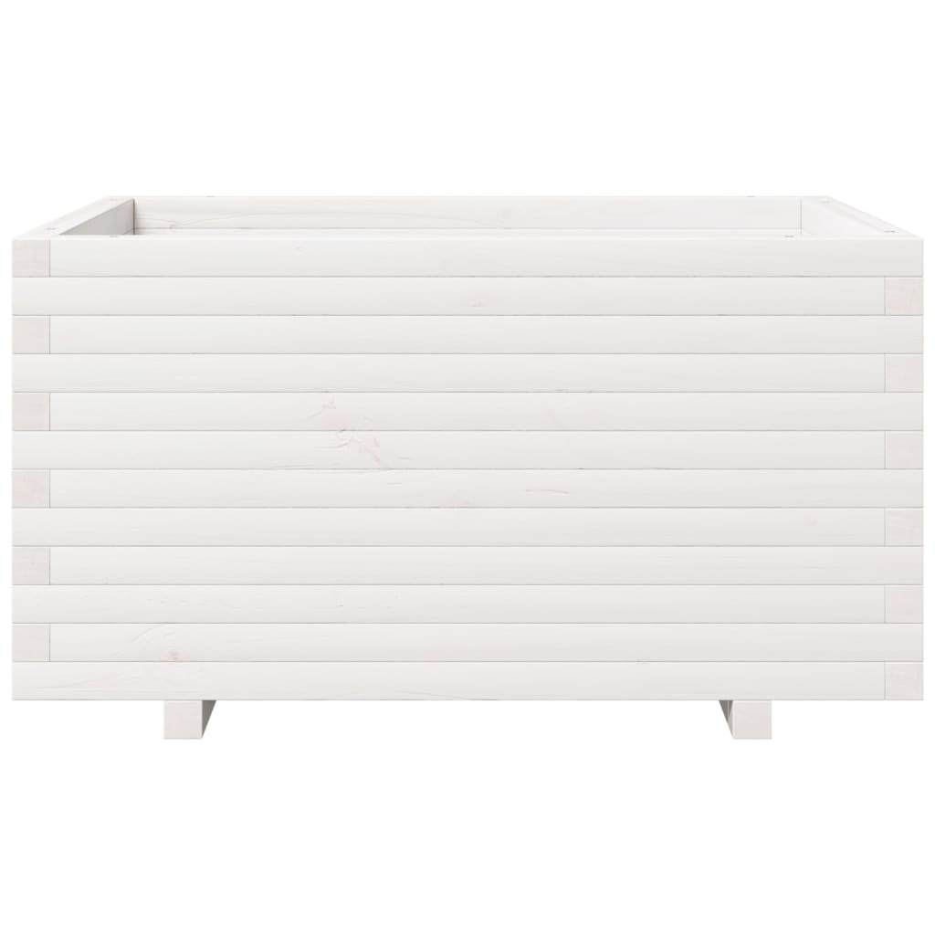 Plantenbak 90x60x49,5 cm massief grenenhout wit is nu te koop bij PeponiXL, paradijselijk wonen!