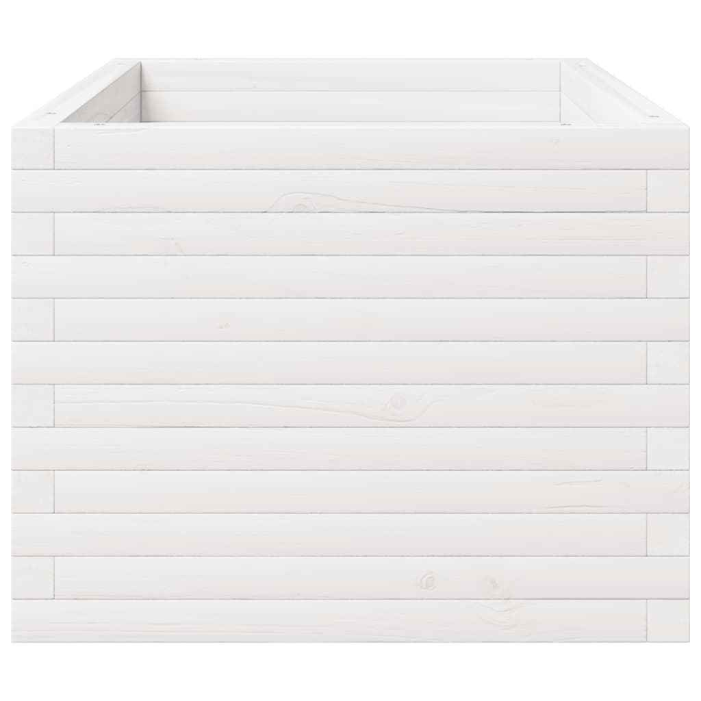 Plantenbak 90x60x49,5 cm massief grenenhout wit is nu te koop bij PeponiXL, paradijselijk wonen!