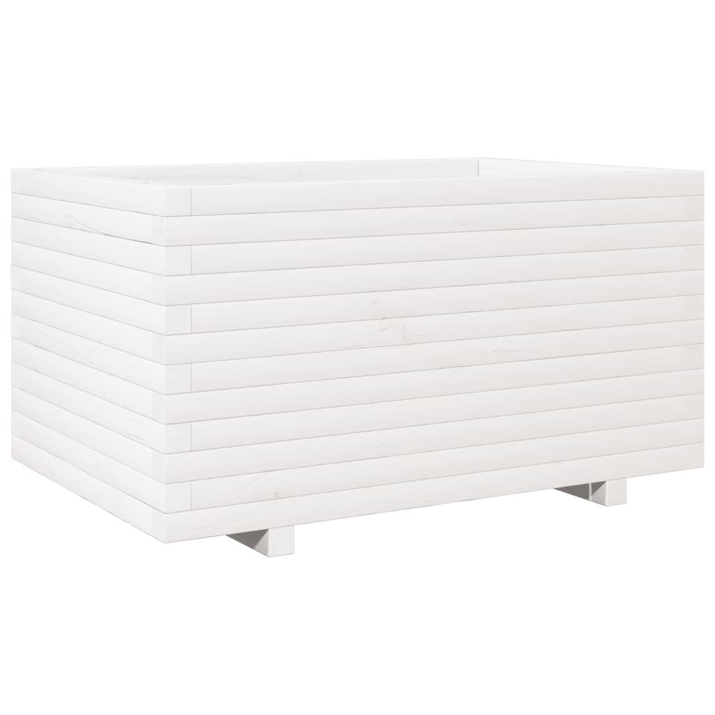 Plantenbak 90x60x49,5 cm massief grenenhout wit is nu te koop bij PeponiXL, paradijselijk wonen!