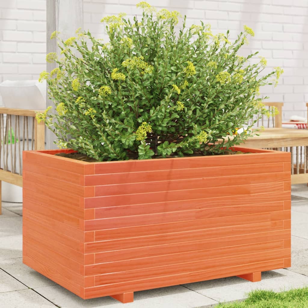 Plantenbak 90x60x49,5 cm massief grenenhout wasbruin is nu te koop bij PeponiXL, paradijselijk wonen!