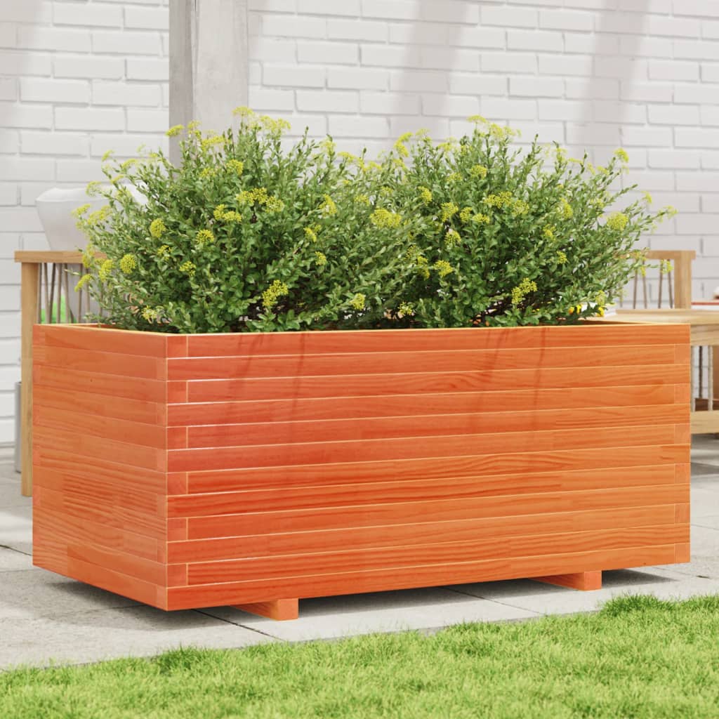 Plantenbak 110x60x49,5 cm massief grenenhout wasbruin is nu te koop bij PeponiXL, paradijselijk wonen!