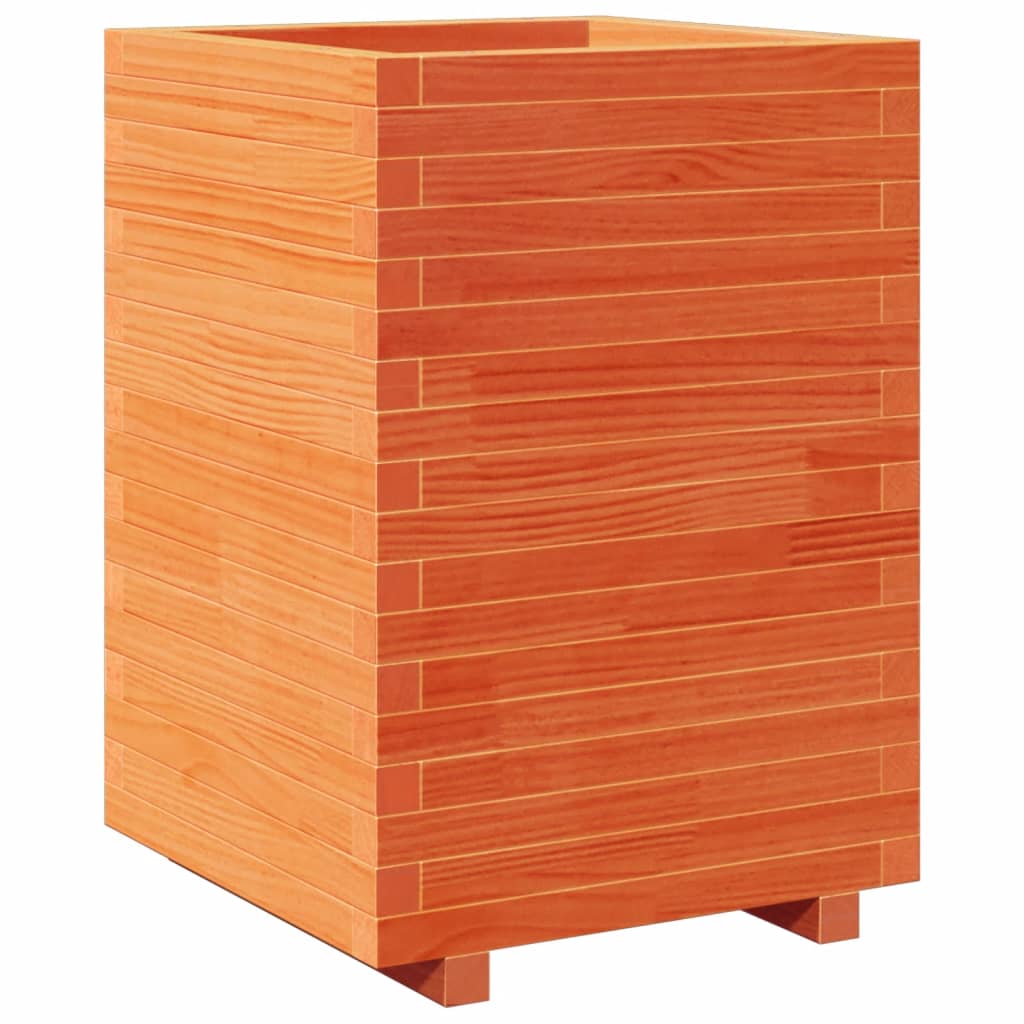 Plantenbak 50x50x72,5 cm massief grenenhout wasbruin is nu te koop bij PeponiXL, paradijselijk wonen!