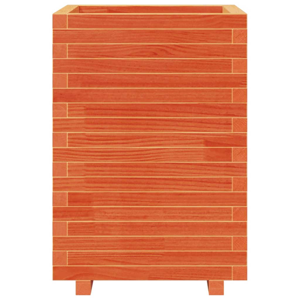Plantenbak 50x50x72,5 cm massief grenenhout wasbruin is nu te koop bij PeponiXL, paradijselijk wonen!