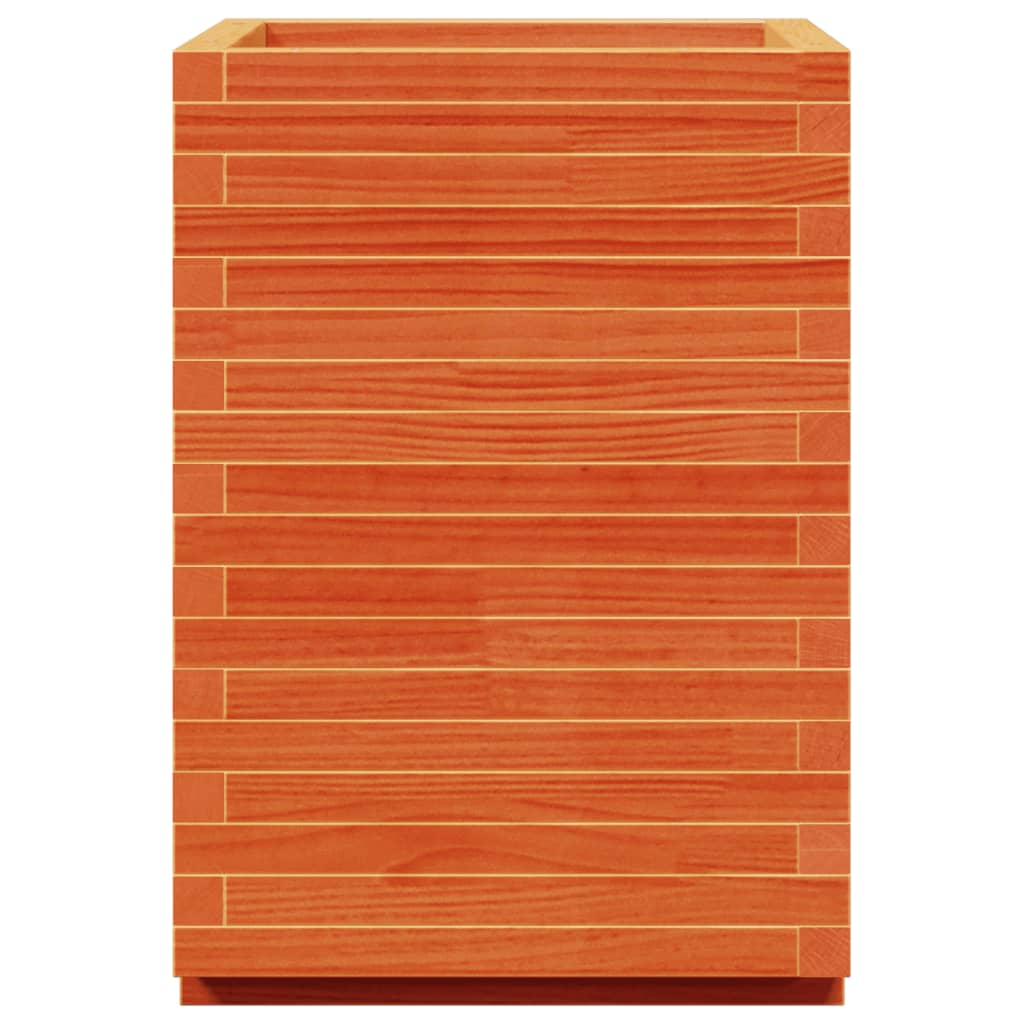 Plantenbak 50x50x72,5 cm massief grenenhout wasbruin is nu te koop bij PeponiXL, paradijselijk wonen!