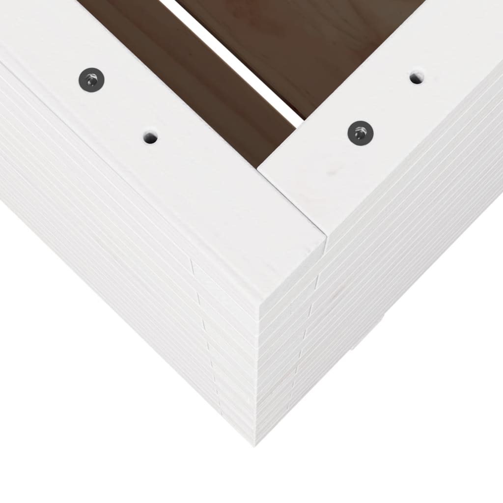 Plantenbak 60x60x72,5 cm massief grenenhout wit is nu te koop bij PeponiXL, paradijselijk wonen!
