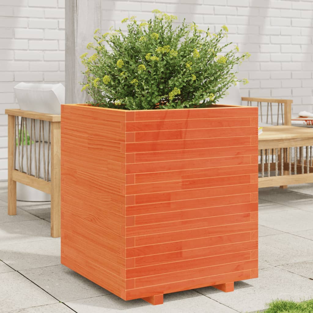 Plantenbak 60x60x72,5 cm massief grenenhout wasbruin is nu te koop bij PeponiXL, paradijselijk wonen!