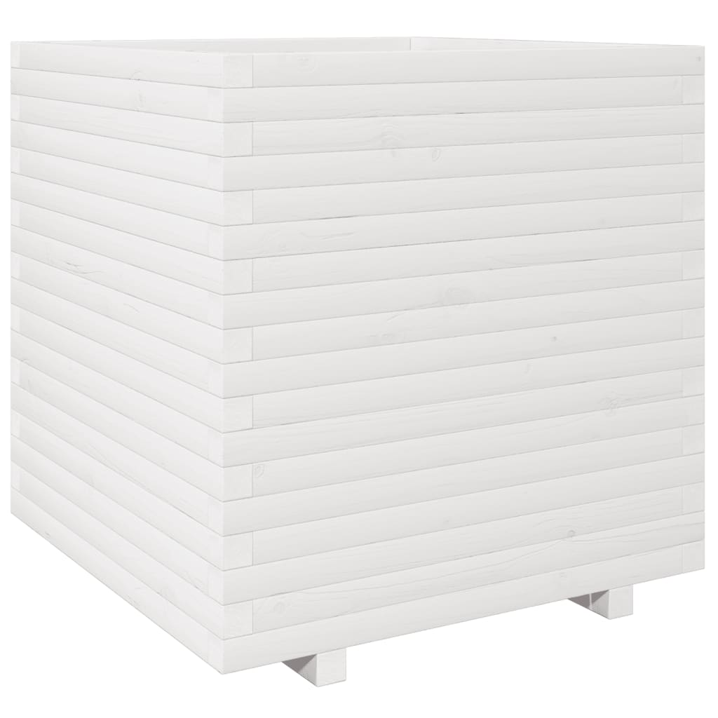 Plantenbak 70x70x72,5 cm massief grenenhout wit is nu te koop bij PeponiXL, paradijselijk wonen!
