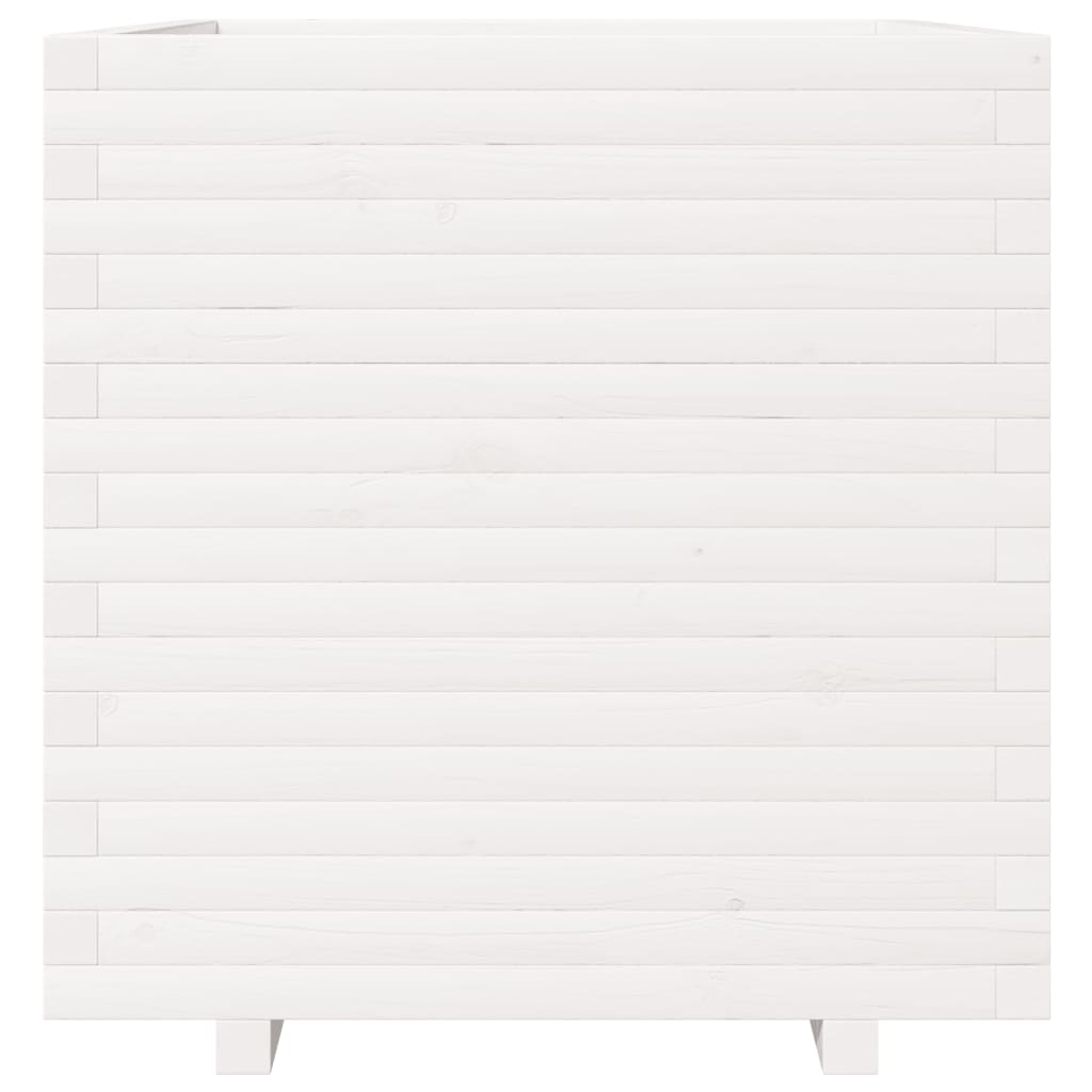 Plantenbak 70x70x72,5 cm massief grenenhout wit is nu te koop bij PeponiXL, paradijselijk wonen!