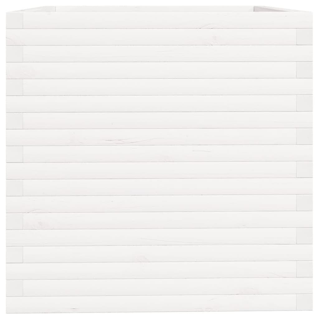 Plantenbak 70x70x72,5 cm massief grenenhout wit is nu te koop bij PeponiXL, paradijselijk wonen!