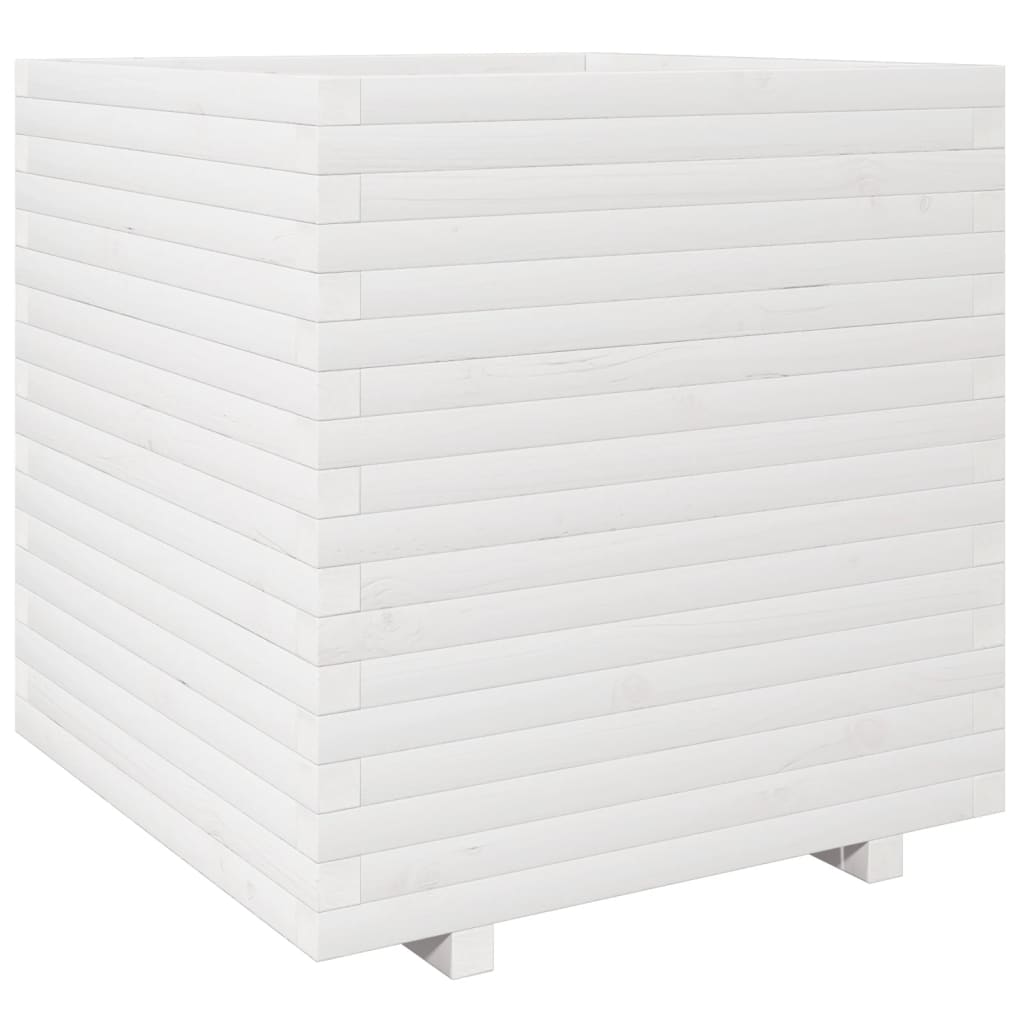 Plantenbak 70x70x72,5 cm massief grenenhout wit is nu te koop bij PeponiXL, paradijselijk wonen!