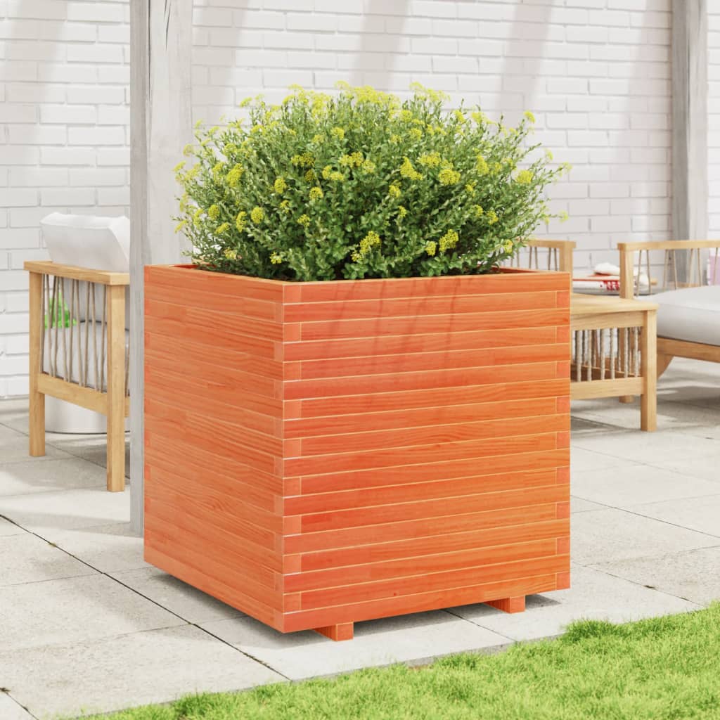 Plantenbak 70x70x72,5 cm massief grenenhout wasbruin is nu te koop bij PeponiXL, paradijselijk wonen!
