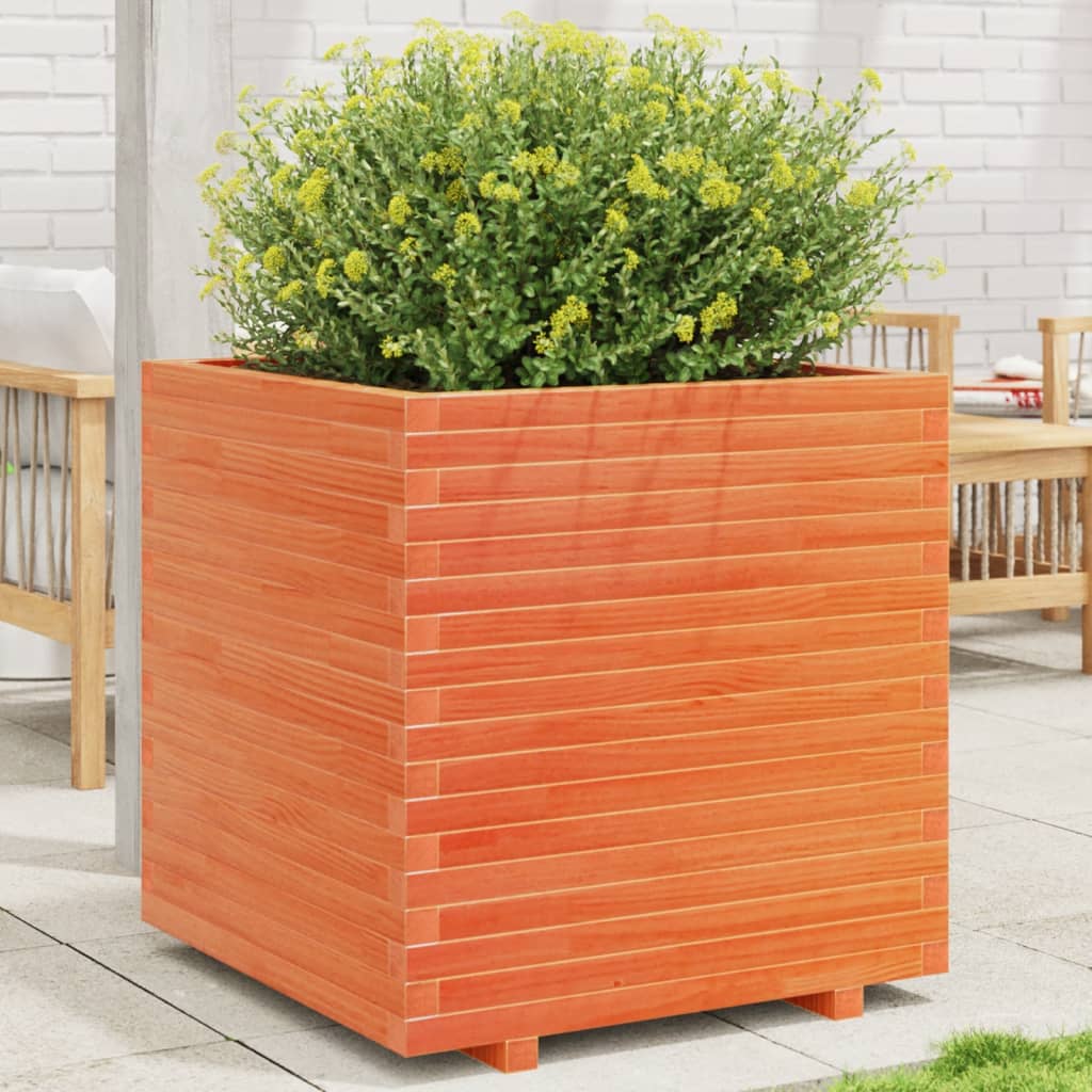 Plantenbak 70x70x72,5 cm massief grenenhout wasbruin is nu te koop bij PeponiXL, paradijselijk wonen!