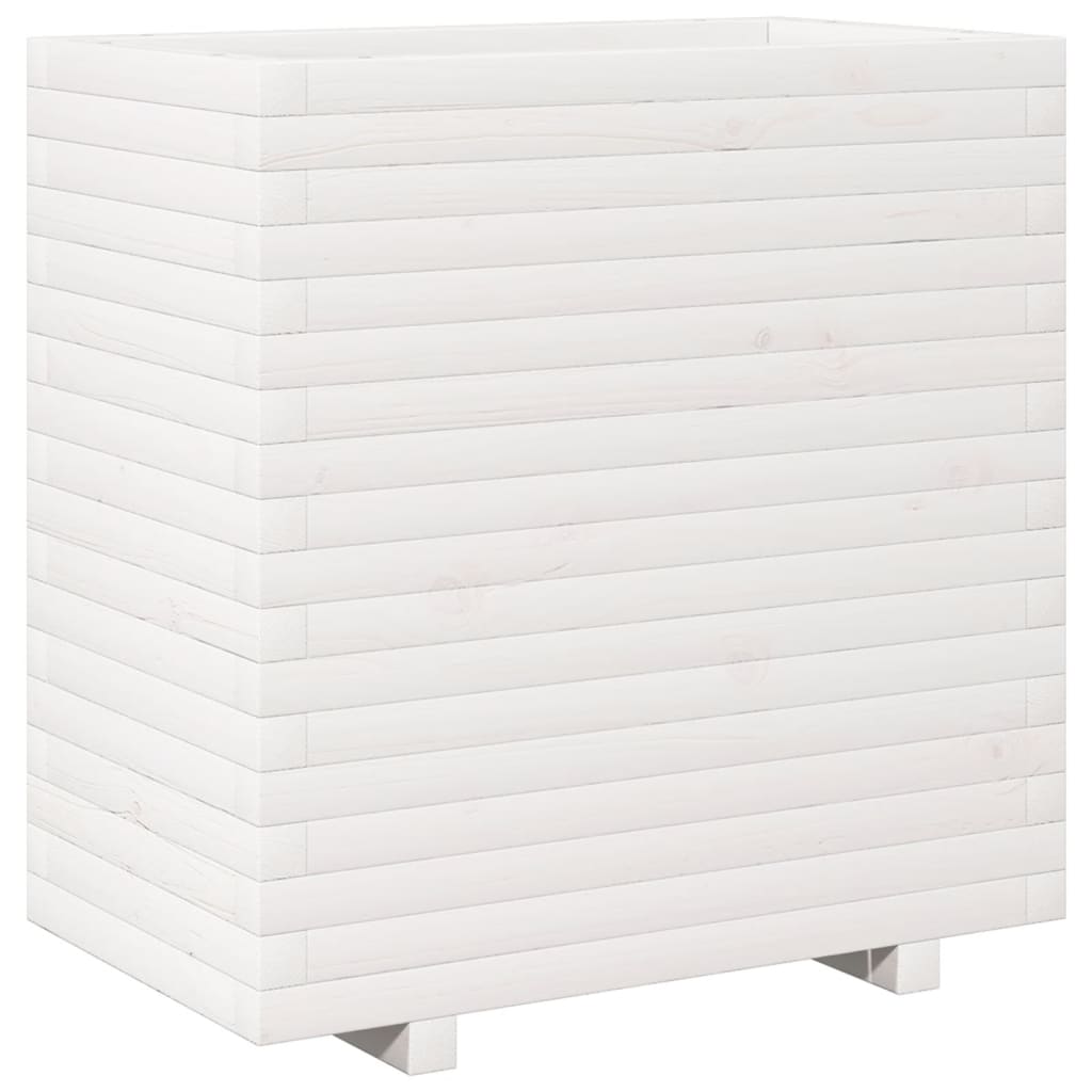 Plantenbak 70x40x72,5 cm massief grenenhout wit is nu te koop bij PeponiXL, paradijselijk wonen!