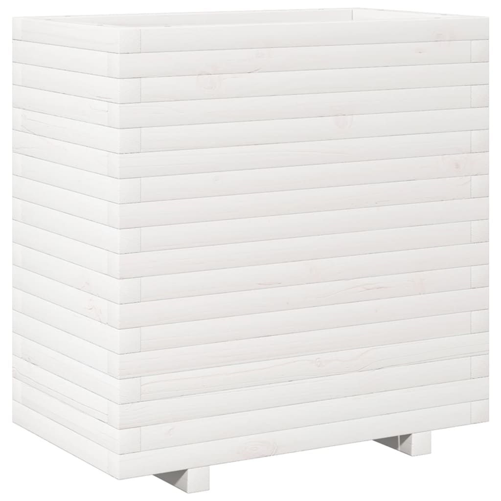 Plantenbak 70x40x72,5 cm massief grenenhout wit is nu te koop bij PeponiXL, paradijselijk wonen!