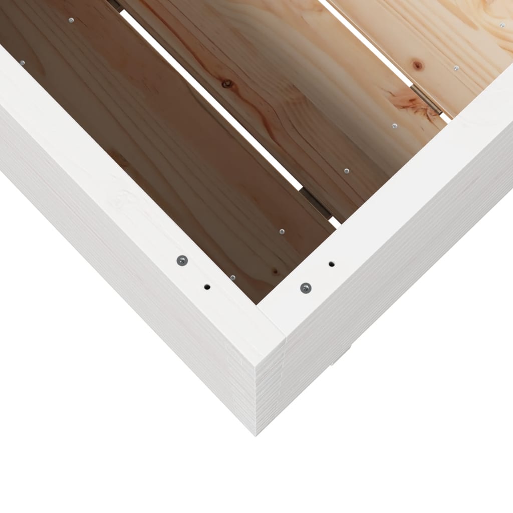 Plantenbak 70x40x72,5 cm massief grenenhout wit is nu te koop bij PeponiXL, paradijselijk wonen!
