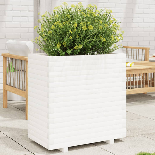 Plantenbak 70x40x72,5 cm massief grenenhout wit is nu te koop bij PeponiXL, paradijselijk wonen!
