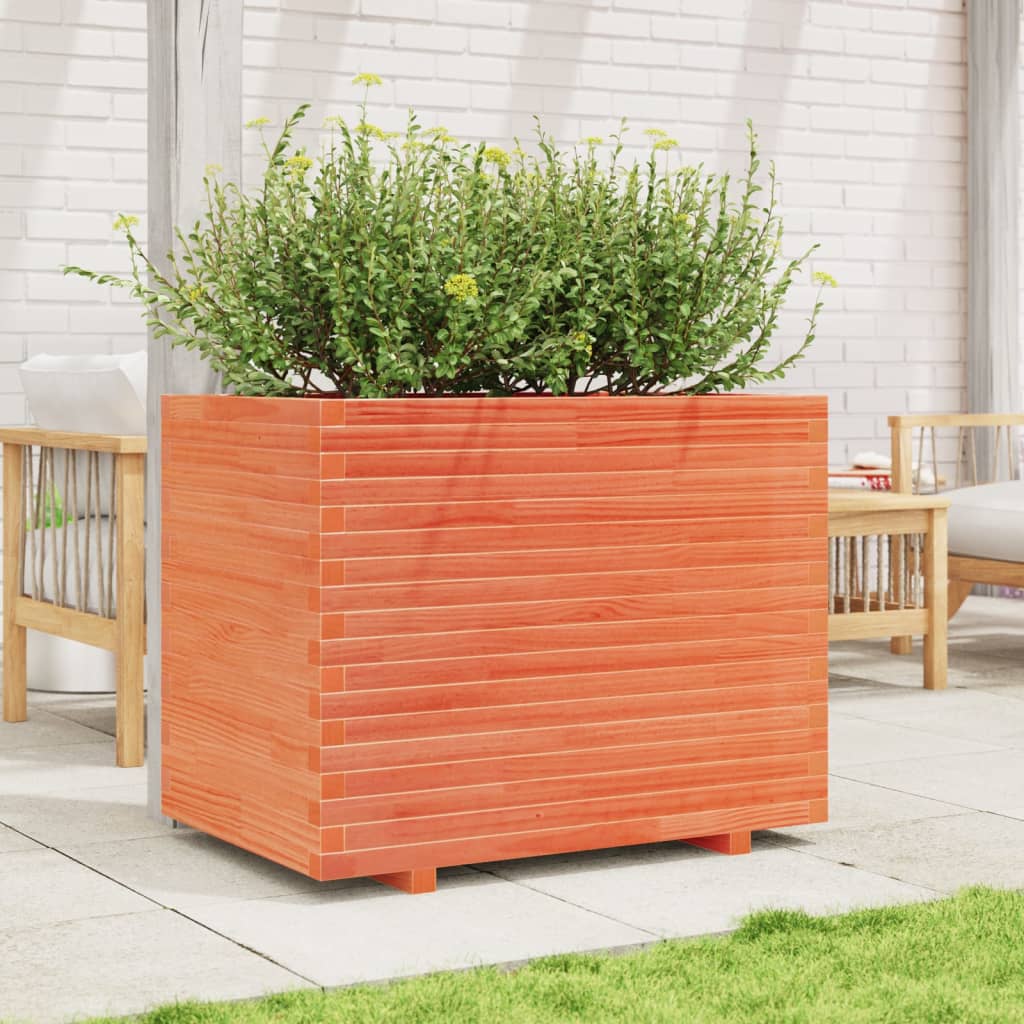 Plantenbak 90x60x72,5 cm massief grenenhout wasbruin is nu te koop bij PeponiXL, paradijselijk wonen!