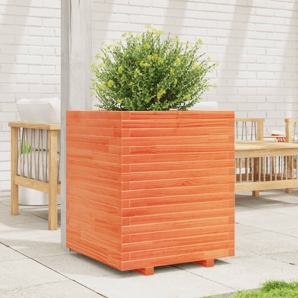 Plantenbak 60x60x72 cm massief grenenhout wasbruin is nu te koop bij PeponiXL, paradijselijk wonen!