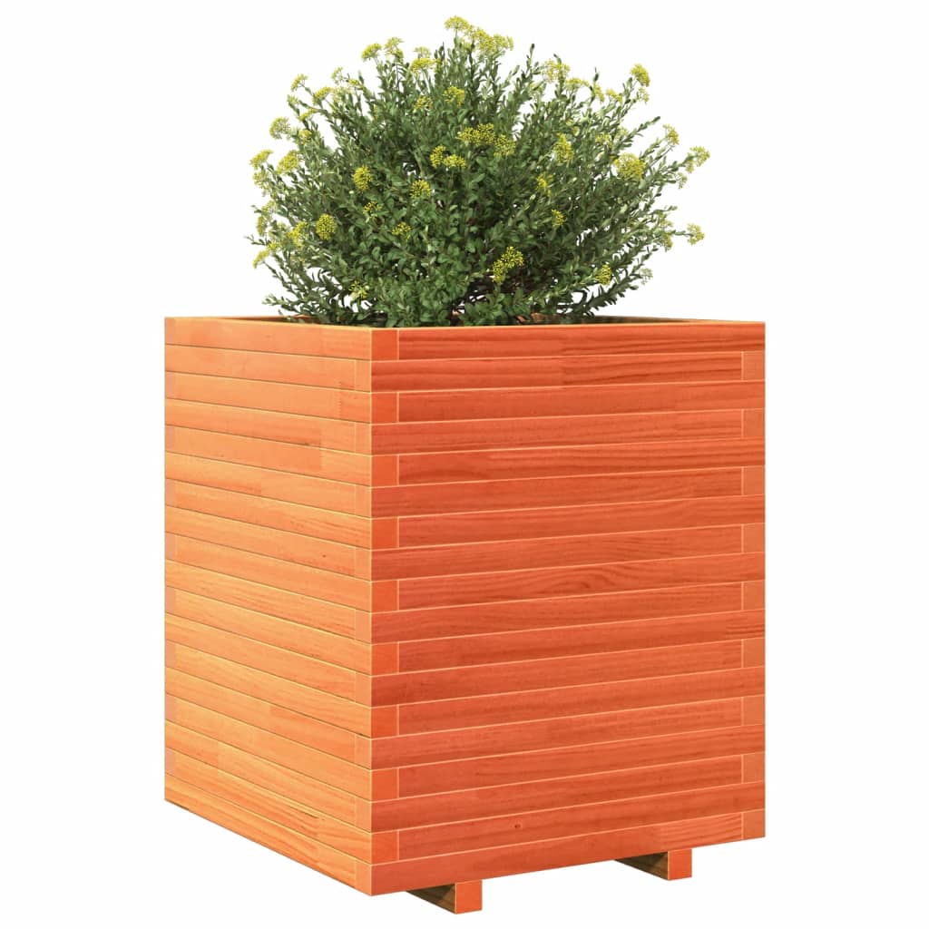 Plantenbak 60x60x72 cm massief grenenhout wasbruin is nu te koop bij PeponiXL, paradijselijk wonen!
