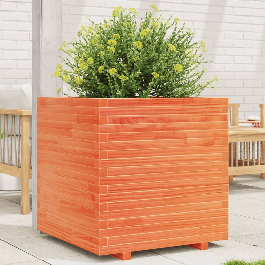 Plantenbak 70x70x72 cm massief grenenhout wasbruin is nu te koop bij PeponiXL, paradijselijk wonen!