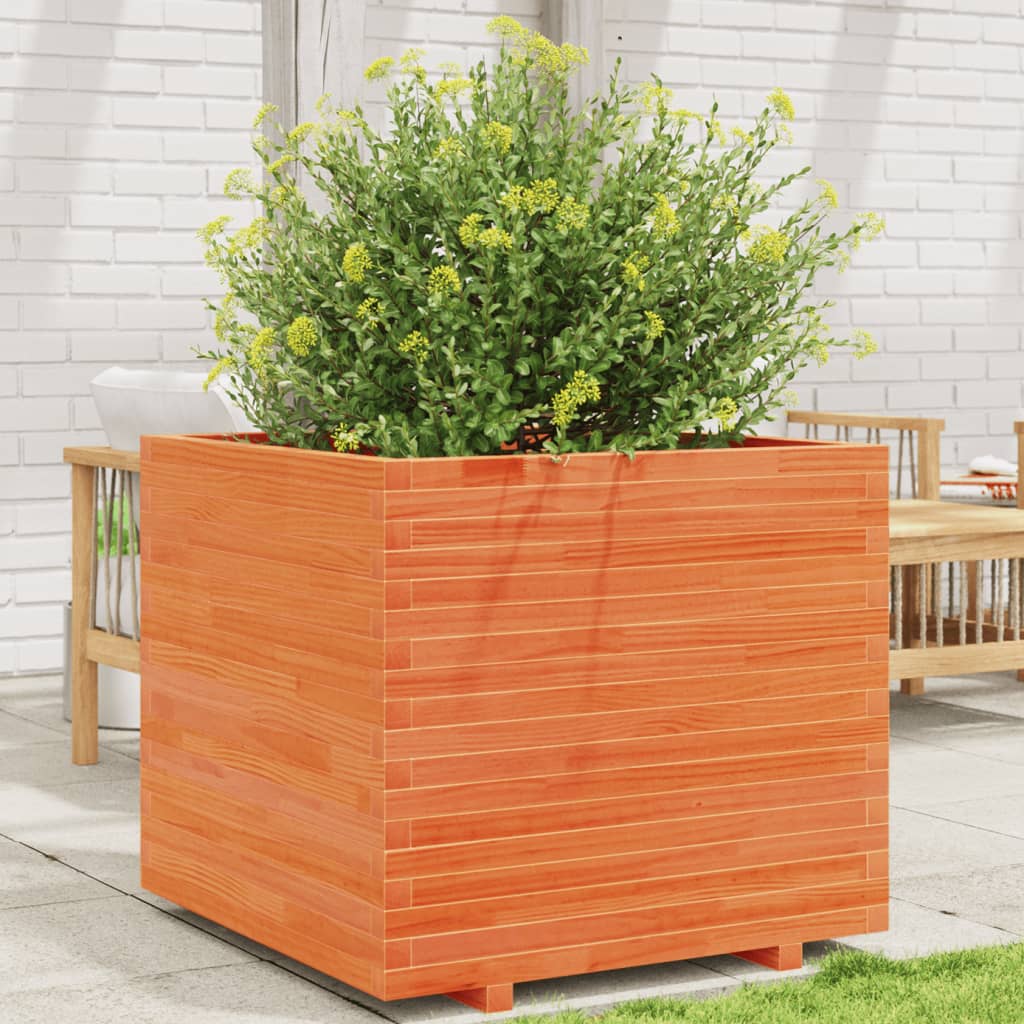 Plantenbak 80x80x72 cm massief grenenhout wasbruin is nu te koop bij PeponiXL, paradijselijk wonen!