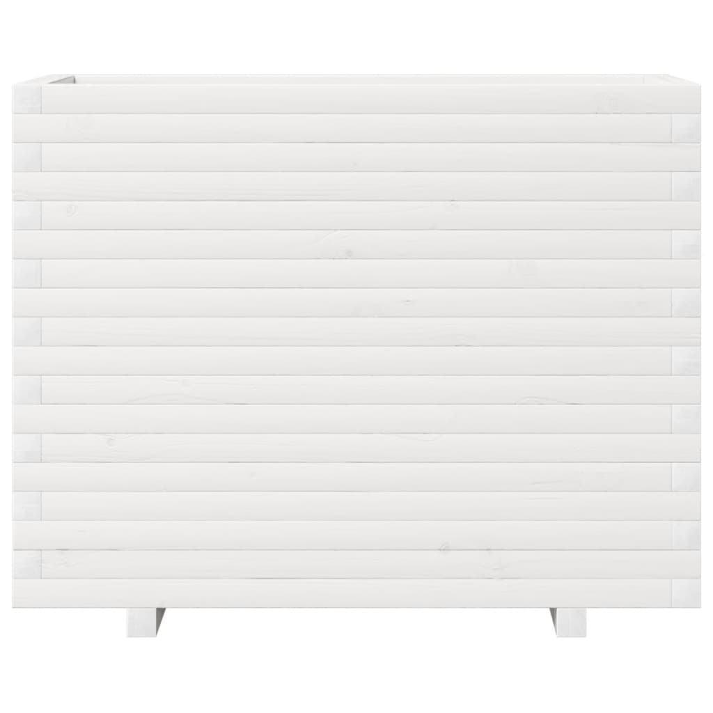 Plantenbak 90x40x72 cm massief grenenhout wit is nu te koop bij PeponiXL, paradijselijk wonen!