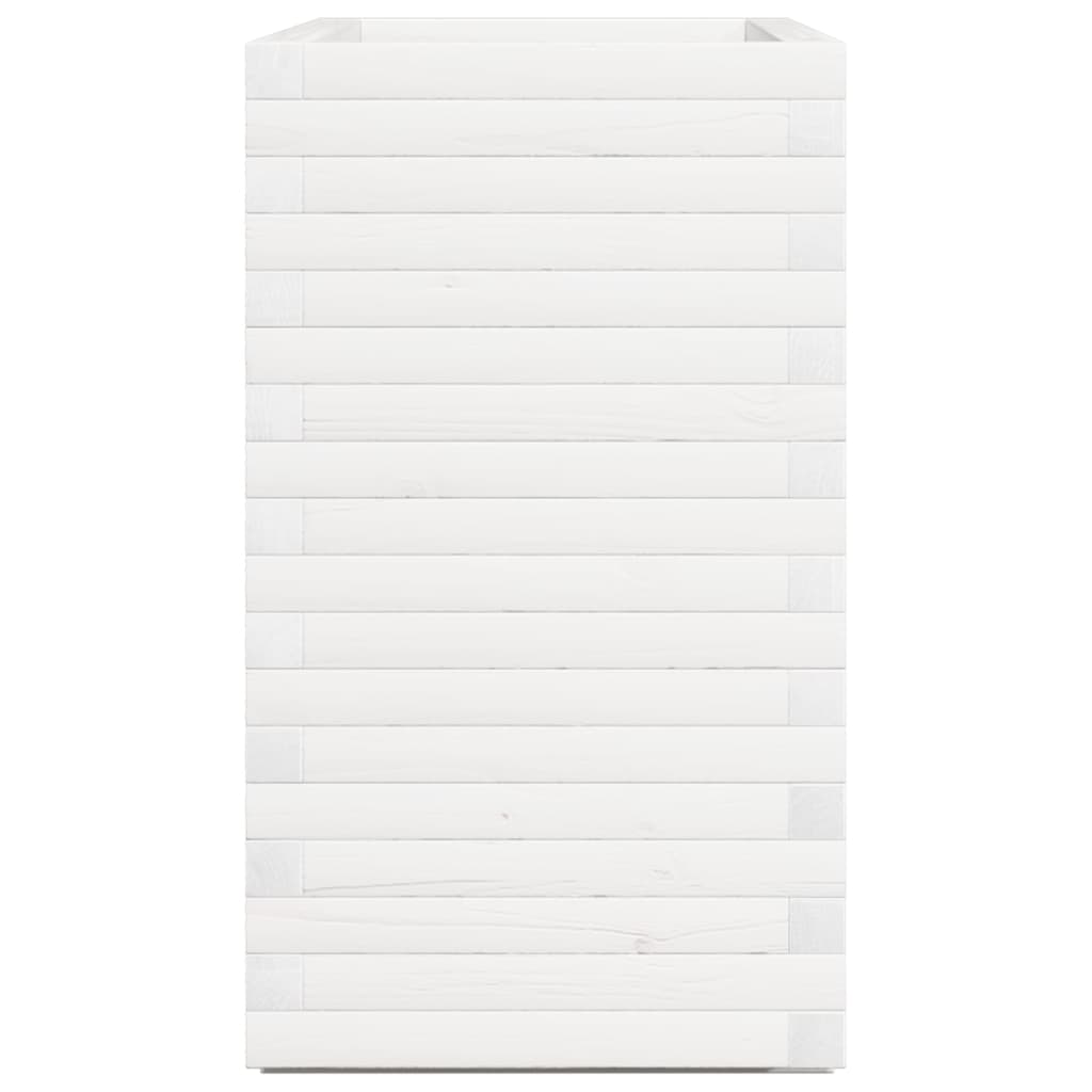 Plantenbak 90x40x72 cm massief grenenhout wit is nu te koop bij PeponiXL, paradijselijk wonen!