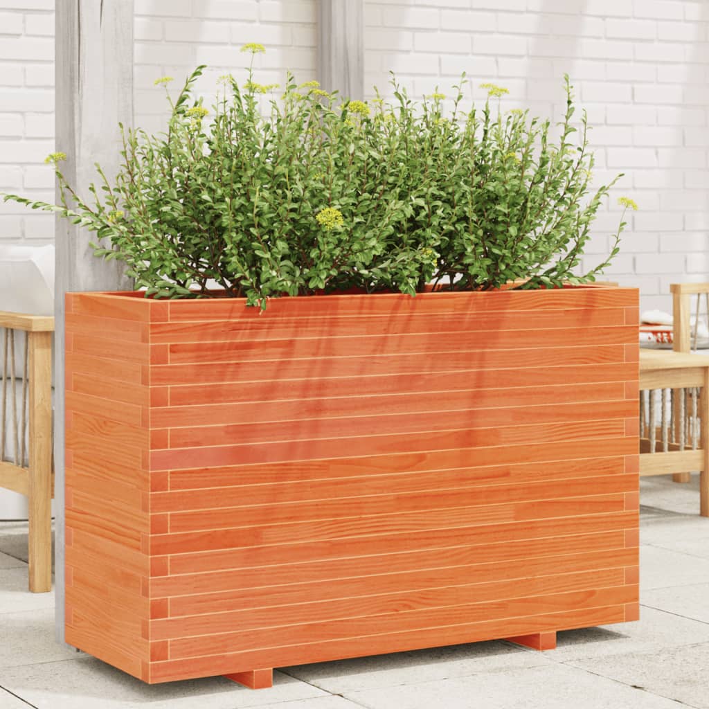 Plantenbak 110x40x72 cm massief grenenhout wasbruin is nu te koop bij PeponiXL, paradijselijk wonen!