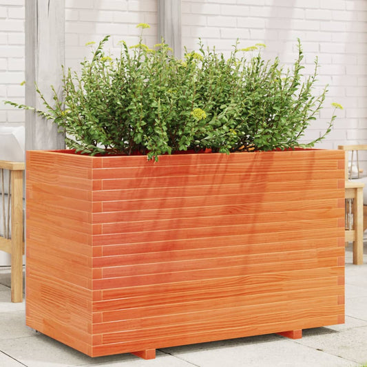 Plantenbak 110x60x72 cm massief grenenhout wasbruin is nu te koop bij PeponiXL, paradijselijk wonen!