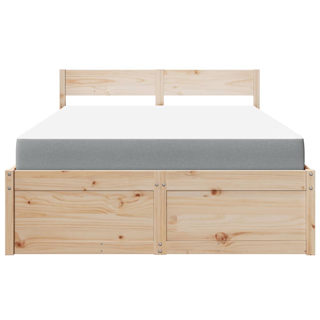 Bed met lades en matras massief grenenhout 120x200 cm is nu te koop bij PeponiXL, paradijselijk wonen!