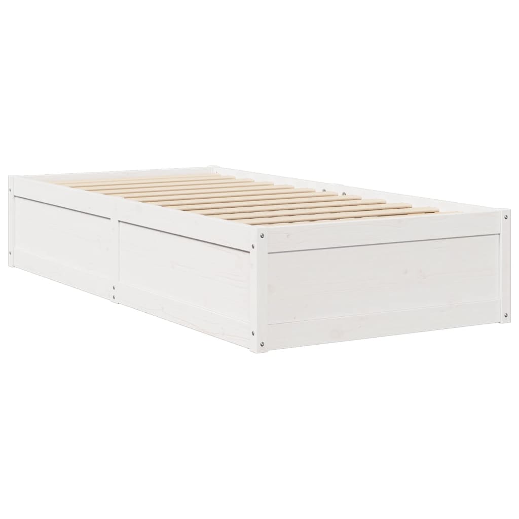 Bed met matras massief grenenhout wit 90x200 cm is nu te koop bij PeponiXL, paradijselijk wonen!