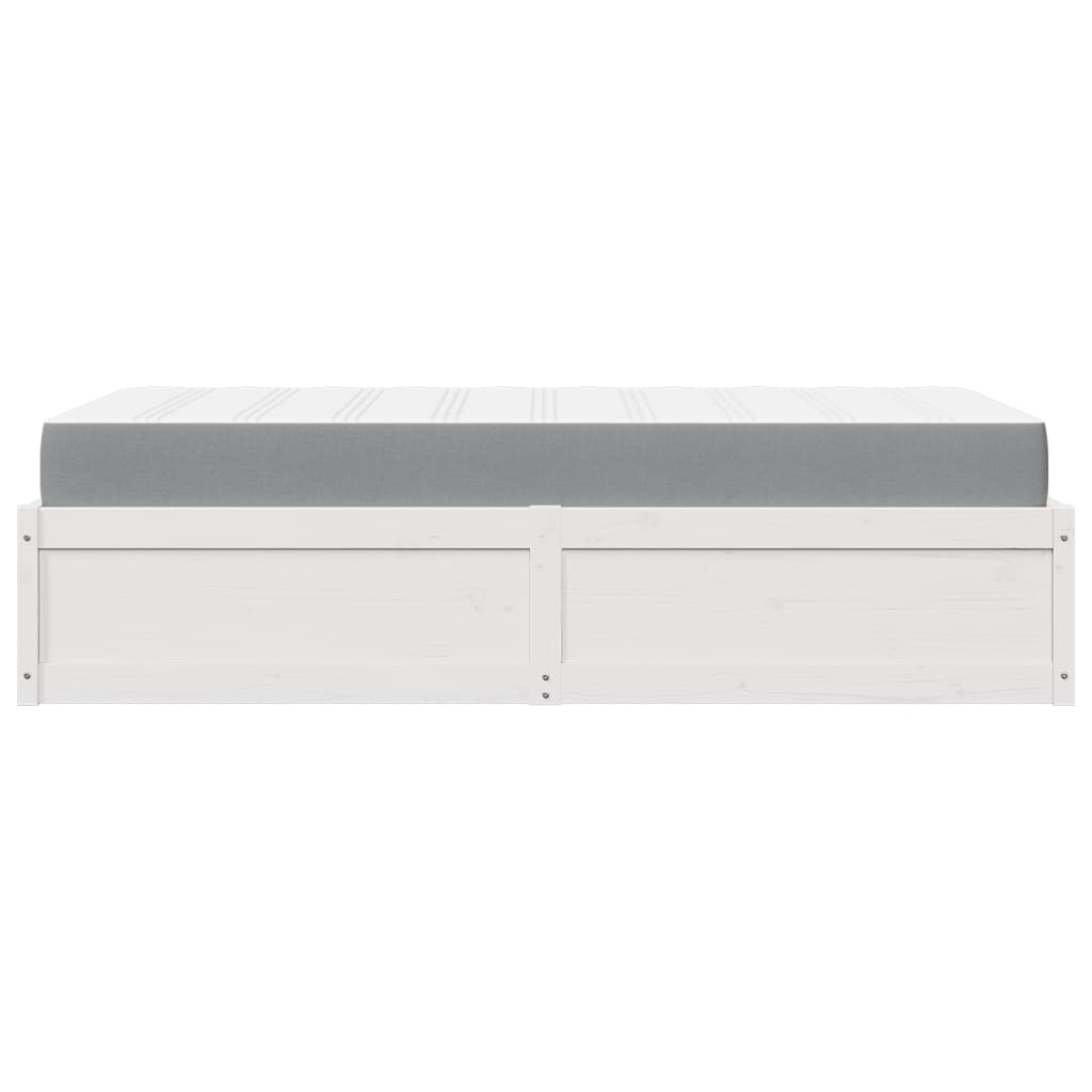 Bed met matras massief grenenhout wit 90x200 cm is nu te koop bij PeponiXL, paradijselijk wonen!