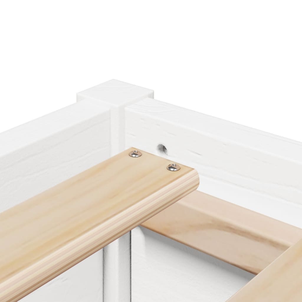 Bed met matras massief grenenhout wit 90x200 cm is nu te koop bij PeponiXL, paradijselijk wonen!