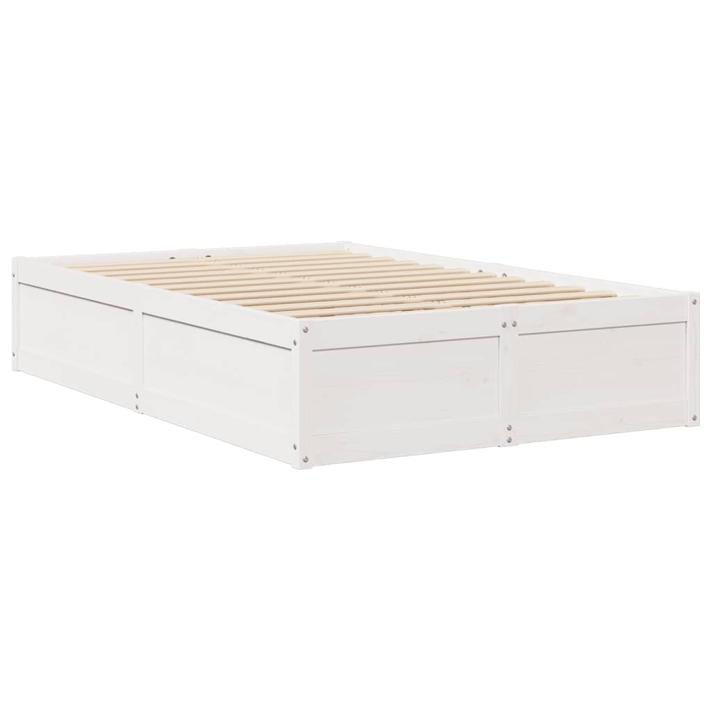 Bed met matras massief grenenhout wit 140x190 cm is nu te koop bij PeponiXL, paradijselijk wonen!