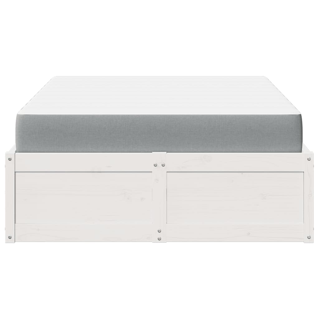 Bed met matras massief grenenhout wit 140x190 cm is nu te koop bij PeponiXL, paradijselijk wonen!