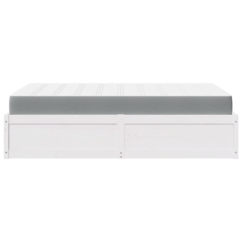 Bed met matras massief grenenhout wit 140x190 cm is nu te koop bij PeponiXL, paradijselijk wonen!