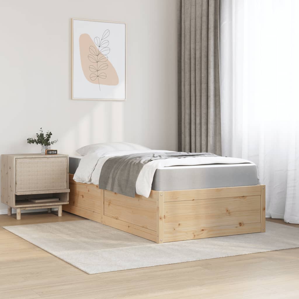 Bed met matras massief grenenhout 90x190 cm is nu te koop bij PeponiXL, paradijselijk wonen!