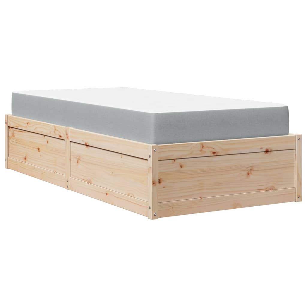 Bed met matras massief grenenhout 90x190 cm is nu te koop bij PeponiXL, paradijselijk wonen!