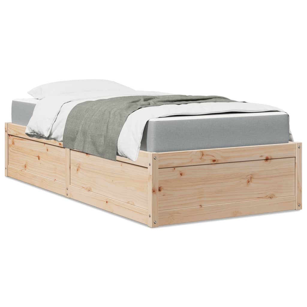Bed met matras massief grenenhout 90x190 cm is nu te koop bij PeponiXL, paradijselijk wonen!