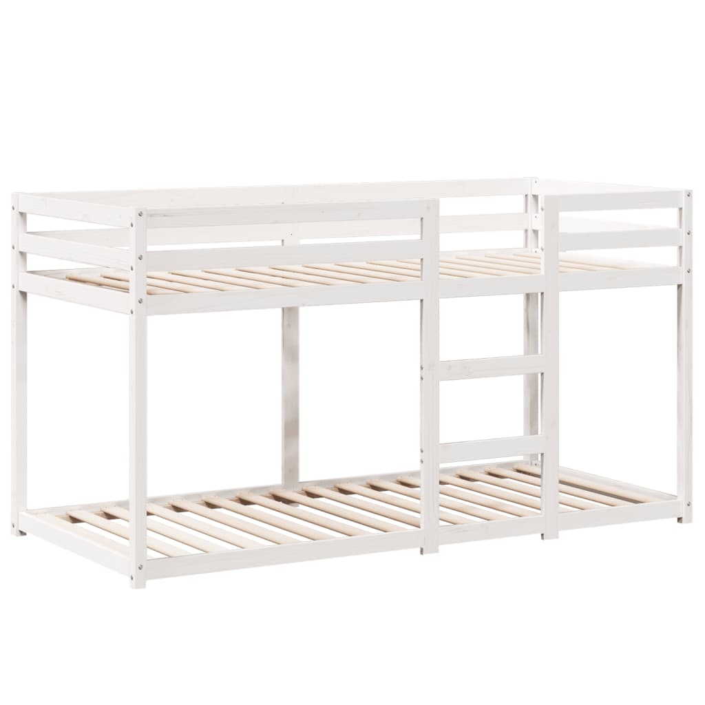 Stapelbed met bedhuis massief grenenhout wit 80x200 cm is nu te koop bij PeponiXL, paradijselijk wonen!