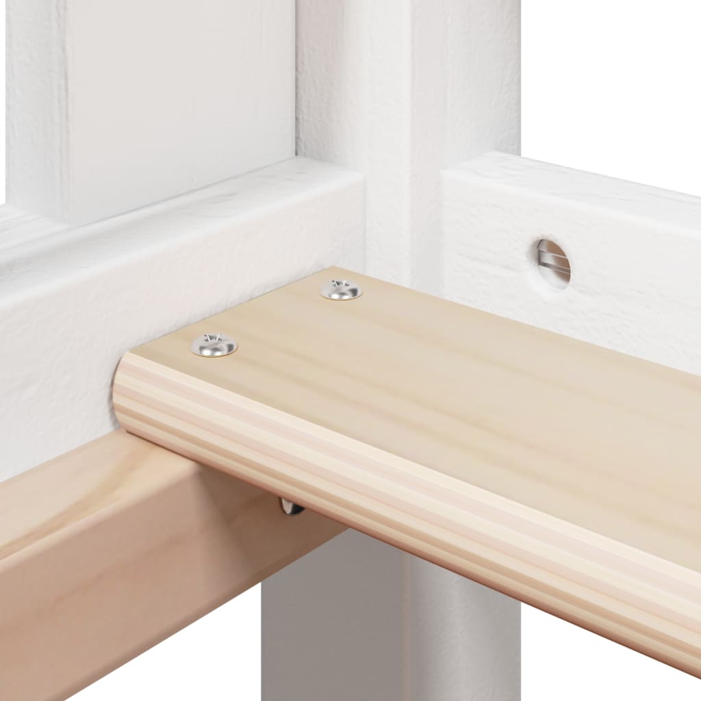 Stapelbed met dak massief grenenhout wit 75x190 cm is nu te koop bij PeponiXL, paradijselijk wonen!