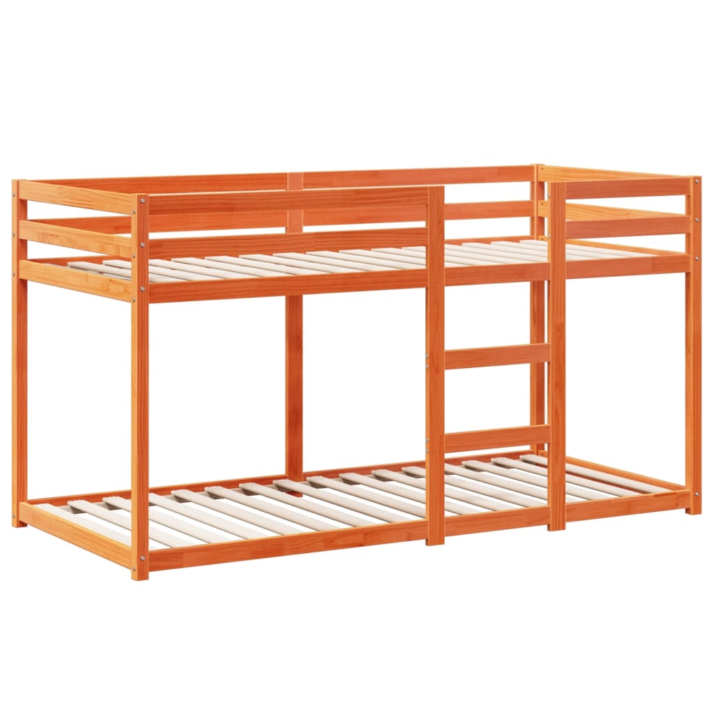 Stapelbed met dak massief grenenhout wasbruin 75x190 cm is nu te koop bij PeponiXL, paradijselijk wonen!